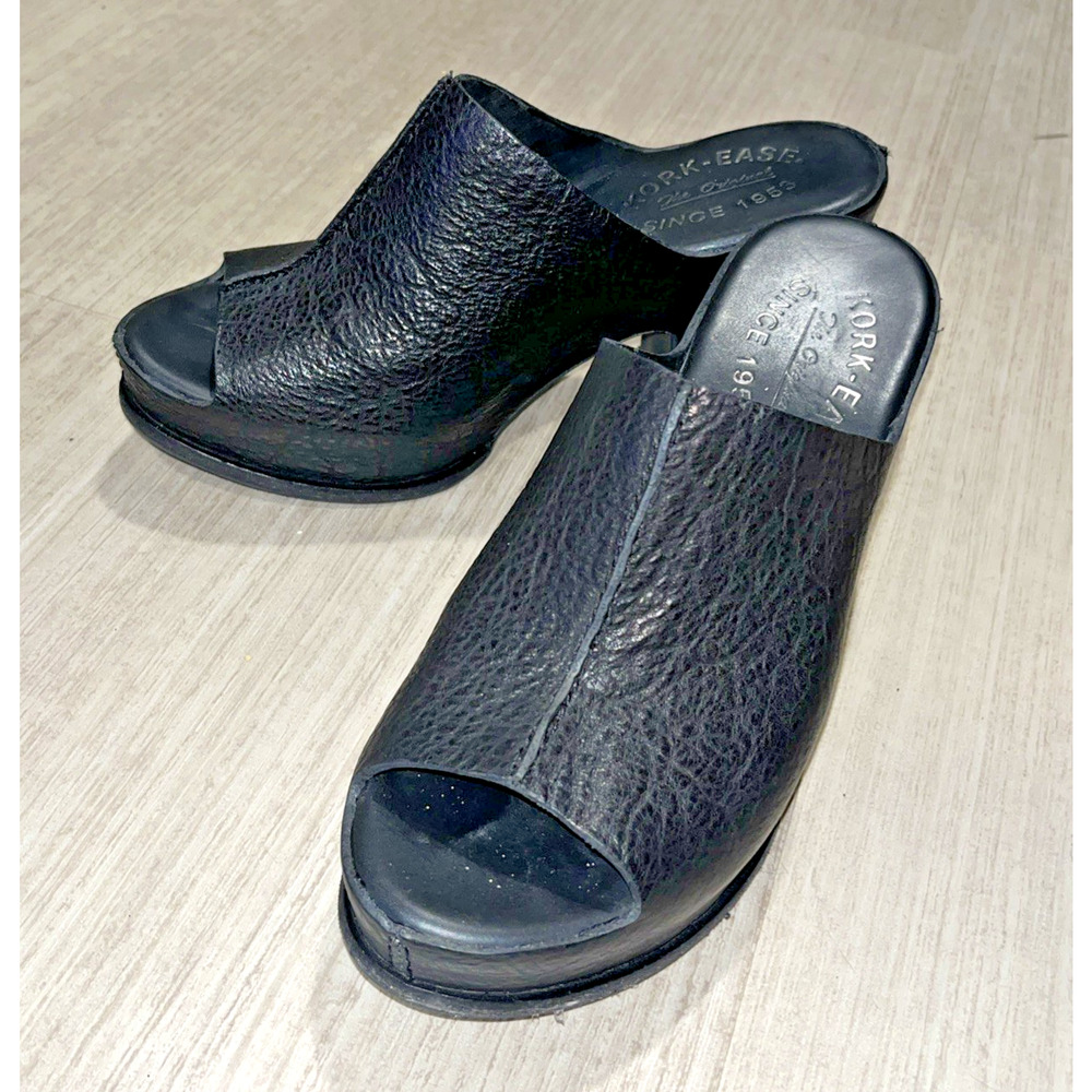 Kork-Ease The Original Santa Ana Leather Platform Clog Sandal Boho Size 6M - Picture 3 of 8